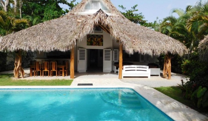 4 bedrooms house at Las Terrenas 250 m away from the beach with private pool enclosed garden and wifi